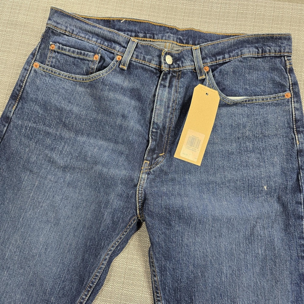 Levi's 505 Jeans Mens 36x30 Blue Medium Wash Straight Leg Regular Fit Denim